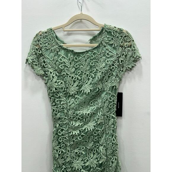 NWT Lulus Womens Romance Language Sage Green Backless Lace Dress Size M - Picture 5 of 12